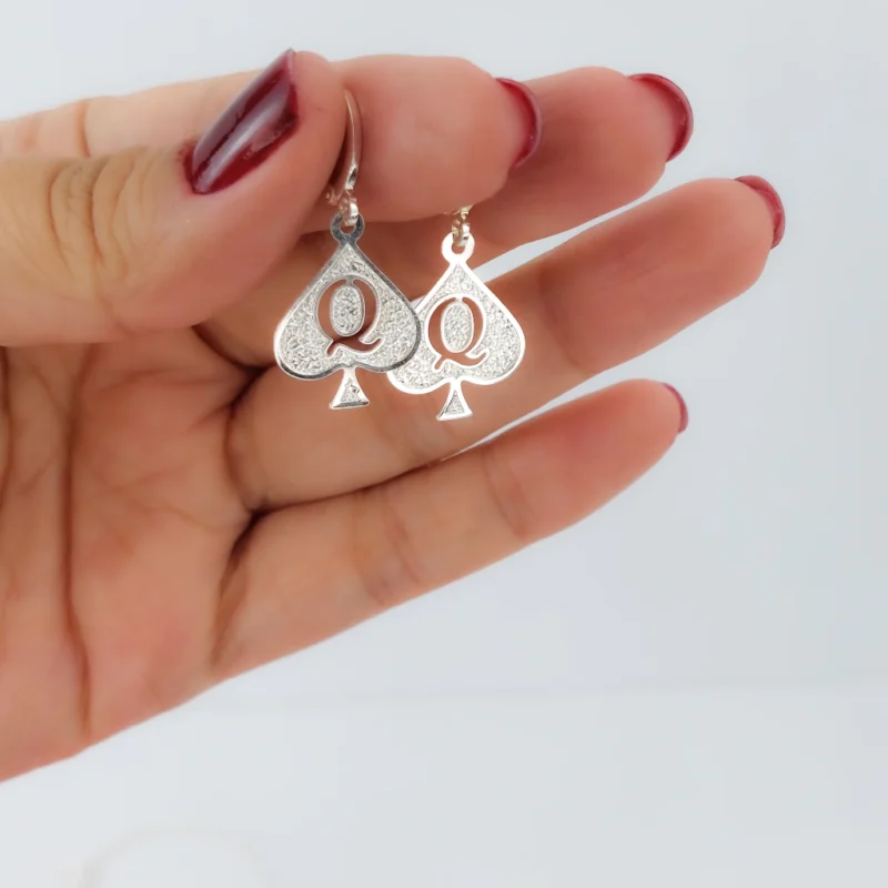 QOS Earrings - 925 Silver Plated - 1