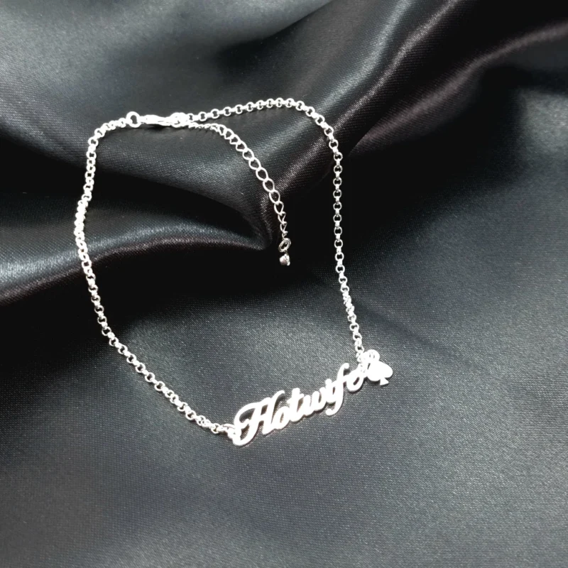 Customized Hotwife Anklet - 925 Silver Plated - 1