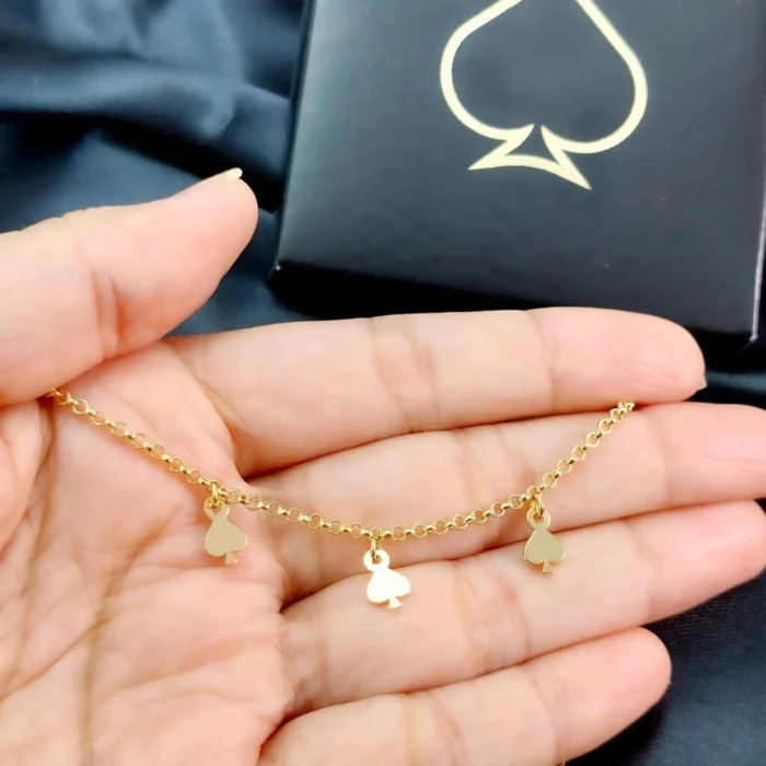 Mini QOS Anklet - 18k Gold Plated - 2