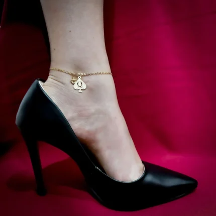 Crowned QOS Anklet - Gold - seductive