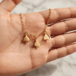 Mini QOS Anklet - Gold - Close up