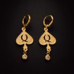 QOS Earrings with Crystal Zirconia - Gold