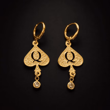QOS Earrings with Crystal Zirconia - Gold